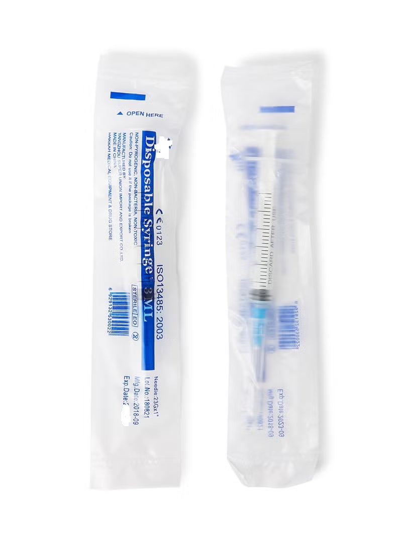 ميديكس محقنة ميديكس 3 مل 23 جم × 1¼ – عبوة من 100 (للاستخدام مرة واحدة، خالية من اللاتكس، متوافقة مع معايير CE) - Image 3