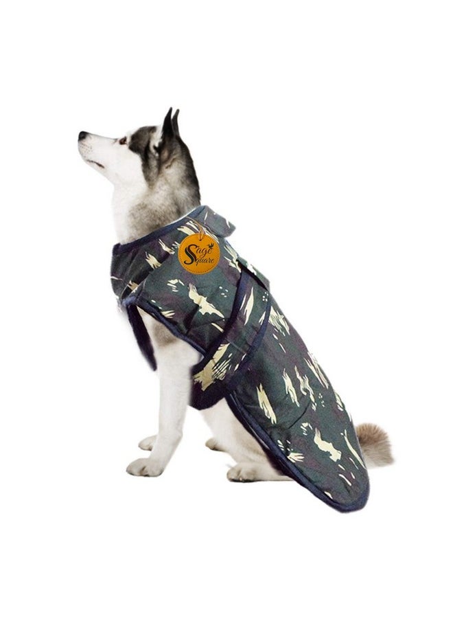 Sage Square Sage Square Premium Dog Winters Ultra Warm Camouflage Army Coat Thicker Fleece Dog Hoodie Vest for Cold Weather (Size: XXLarge) (28")  - Image 1