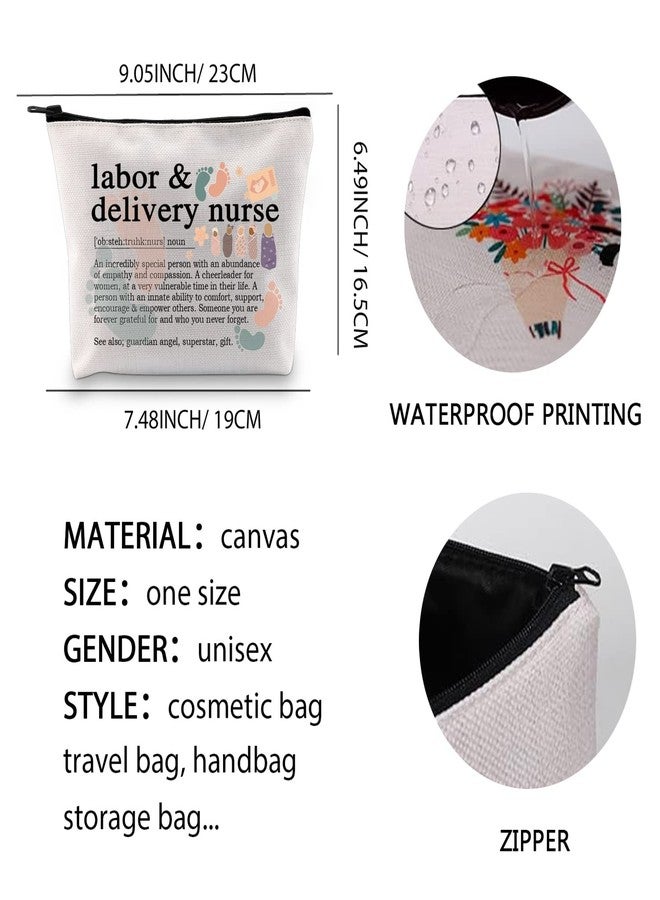 XYANFA L&D Nurse Makeup Bag Labor And Delivery Nurse Cosmetic Bag L&D Nurse Gift Lifeline Gift Nicu Nurses Week Gift (labor & delivery nurse noun) - Image 2