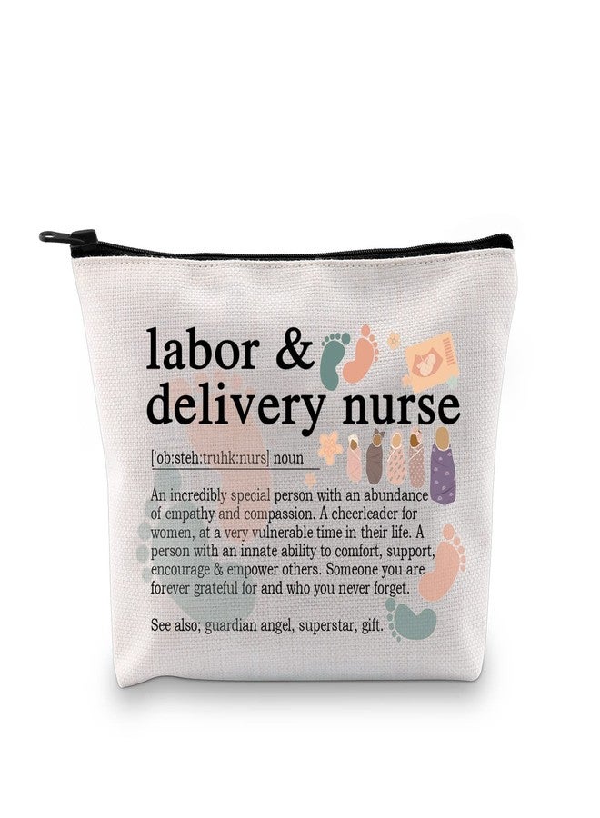 XYANFA L&D Nurse Makeup Bag Labor And Delivery Nurse Cosmetic Bag L&D Nurse Gift Lifeline Gift Nicu Nurses Week Gift (labor & delivery nurse noun) - Image 1