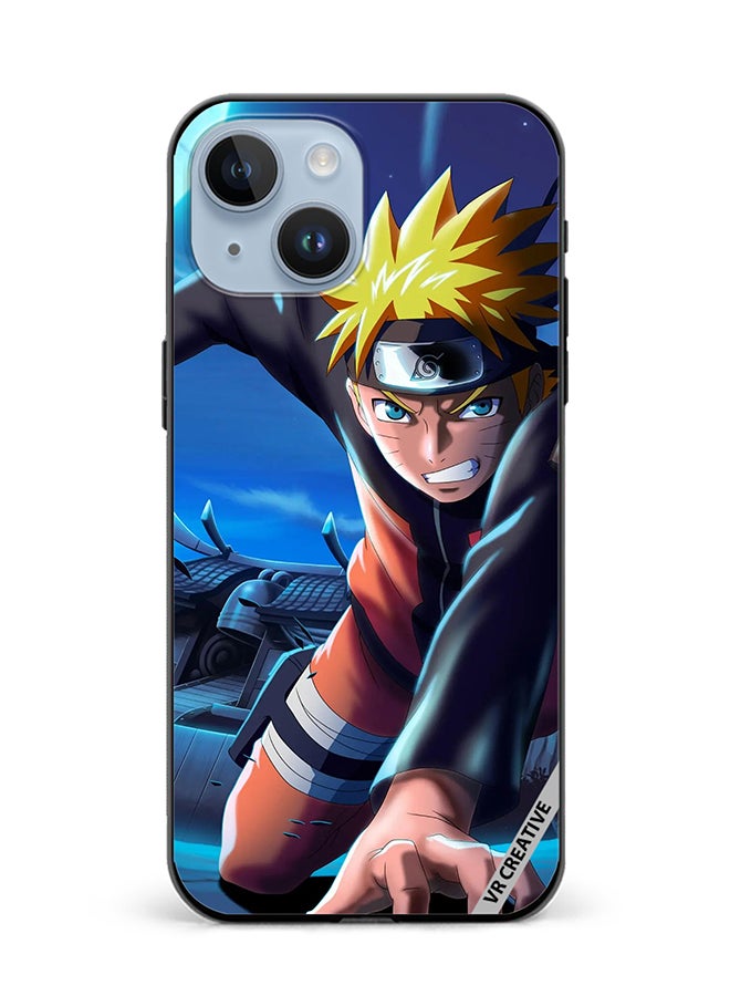 Protective Case Cover For Apple iPhone 15 Plus Naruto Uzumaki Design Multicolour