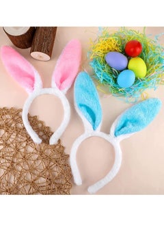 Vitacelli Bunny Ears Blue  Headband for Women Girls Daily Wearing, Rabbit Ear Hair Band for Party Cosplay  - Image 3