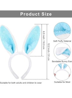 Vitacelli Bunny Ears Blue  Headband for Women Girls Daily Wearing, Rabbit Ear Hair Band for Party Cosplay  - Image 2