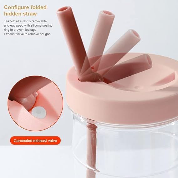 SHOPECOM SHOPECOM Fruit Infuser Water Bottle Juice Drinking Bottle Sports Water Bottle With Straw Drinking Cup Portable Large Capacity For Home Gym Outdoor travel camping Juice Drinking Bottle - Image 3