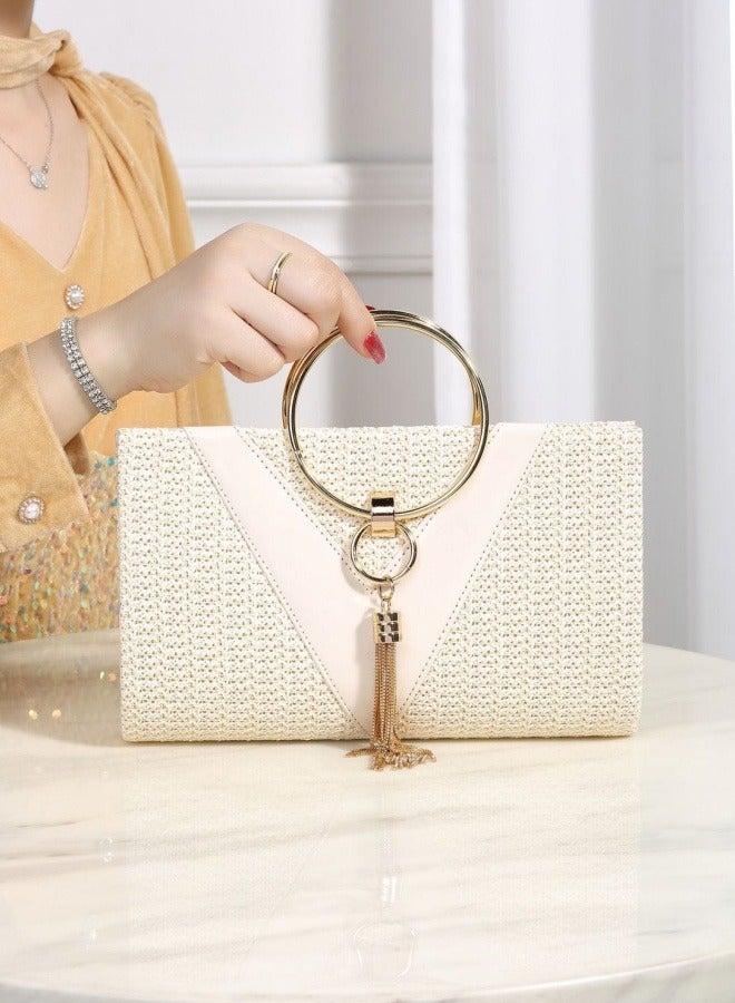 SHABILI Women's PVC Material Evening Party Clutch Bag, Ladies Designer Chain Banquet Package Handbag Tote Bags Shoulder Bag, Casual Crossbody Bag Satchel Bag Side Bag Carry Bag for College Students  - Image 4