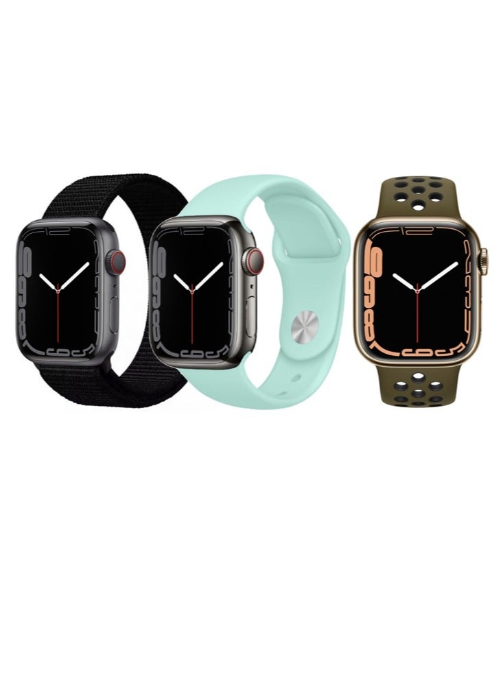 Perfii 3pcs Apple Watch Strap 42/41/40/38mm Replacement for Apple Watch Series 10/9/8/7/6/5/4/SE - Image 1