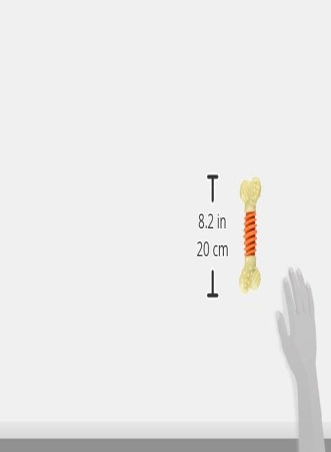Nylabone PRO Action Dental Bone Power Chew Toy for Dogs, Dog Toys for Aggressive Chewers, Bacon Flavor, Large - Up to 50 lbs, 1 Count - Image 3