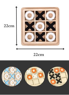 ATRI Wooden X O Game, Interactive Family Board Game Suitable for Adults and Kids middle Size 18CM  - Image 4