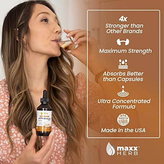 Maxx Herb Astragalus Root Extract - Max Strength Liquid Tincture Absorbs Better Than Capsules or Powder, for Immune Support and Mental Clarity - 4 Oz Bottle (60 Servings) - Image 2
