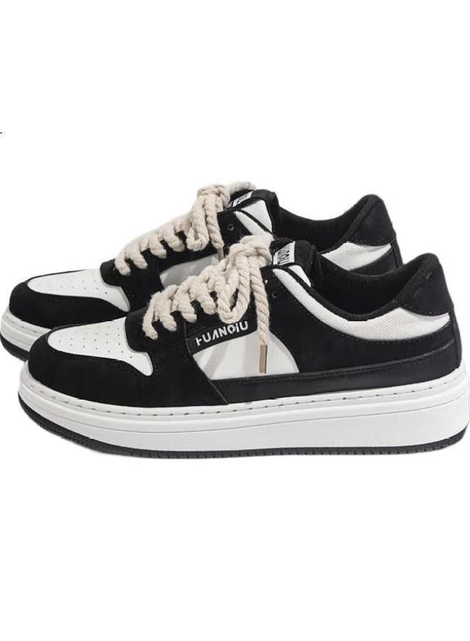 UNIVERSAL Men'S Original Trendy White Shoes Summer New Small Black And White Board Shoes Men'S Versatile Casual Sports Shoes - Image 2