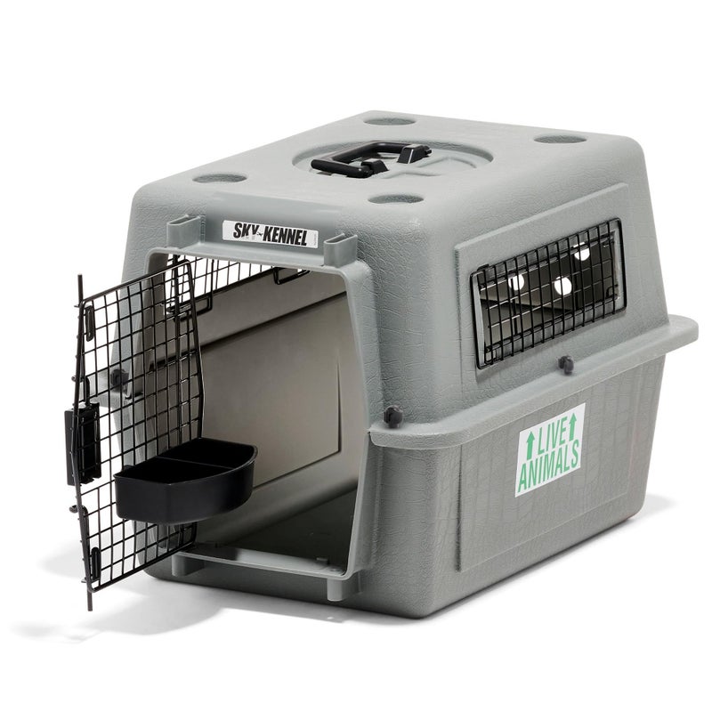 Petmate Sky Kennel For Air and Travel Airline Compliant Dog Crate for Smaller Dog Breeds or Pets up to 15 lbs, Heavy Duty Dog Kennel, Made in the USA- 21" L - Image 1