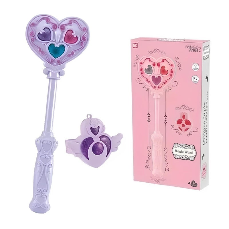 عصا السحرية بشكل ثلاث قلوب صغيرة مع الموسيقي والأضواء - BC5008BS