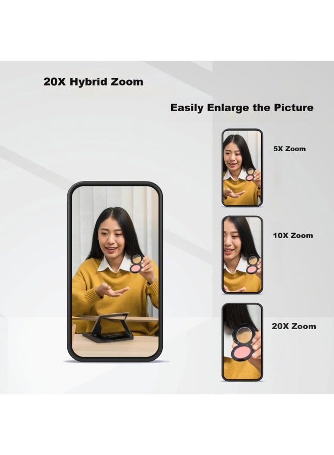 Gesobyte Jixuan C950ultra 4k Hd Dual-lens Camera, 20x Hybrid Zoom, Computer Microphone, Plug-and For Influencers, Interviews, Video Calls, Meetings, Laptops And Desktops - Image 2