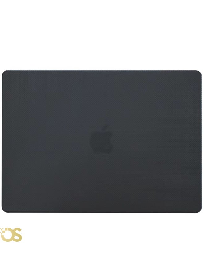 OS STORE Hard Shell Case for MacBook Air 15-inch — Scratch and impact resistant protection, slim and lightweight design with ventilation to maintain device cooling, easy to install and ideal for daily use — Compatible with MacBook Air 15 models A3241 M4 2025, A3114 M3 2024, A2941 M2 2023 (Carbon fiber textured dot-shaped pattern hard shell COVER BLACK) - Image 5