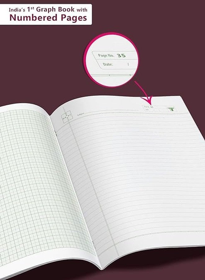 TARGET PUBLICATIONS WOODSNIPE Graph Paper Books for School | Graph Books A4 Size with Brown Cover | 56 Pages | Graph Sheets with 1 cm Square for Maths | Set of 14 Graph Copy - Image 2