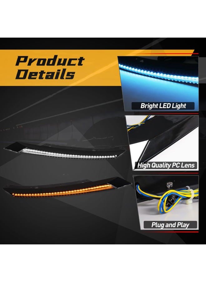 VGETTING Headlight Eyebrow Lights For Honda Civic 2016-2021 Daytime Running Lamp With Turn Signal Tri-Colors LED Eyelid Light For Civic 10th - Image 4