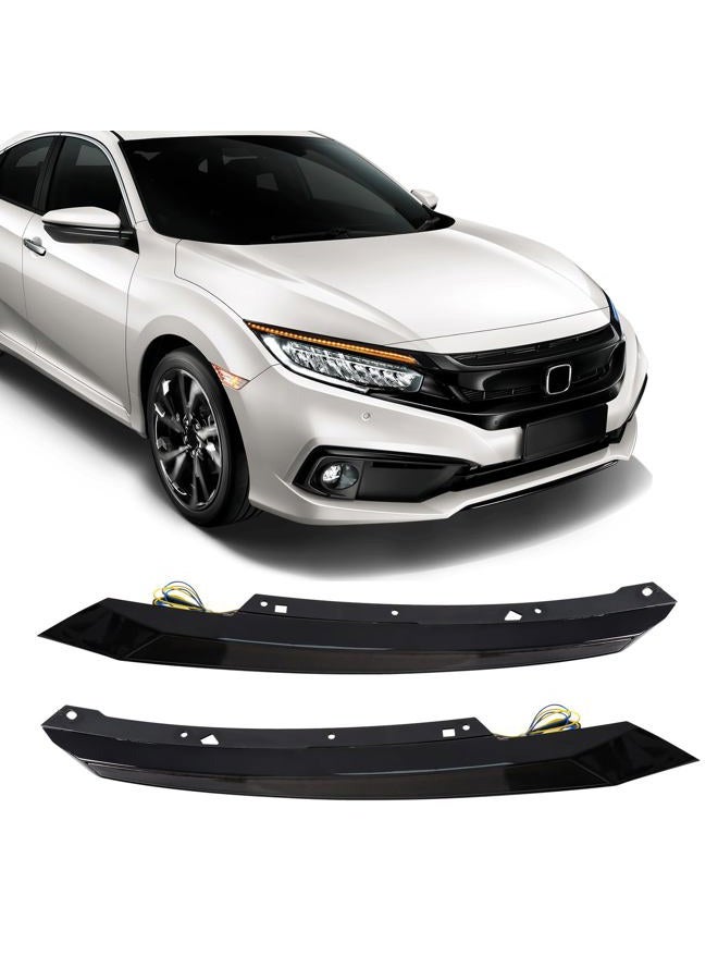 VGETTING Headlight Eyebrow Lights For Honda Civic 2016-2021 Daytime Running Lamp With Turn Signal Tri-Colors LED Eyelid Light For Civic 10th - Image 1