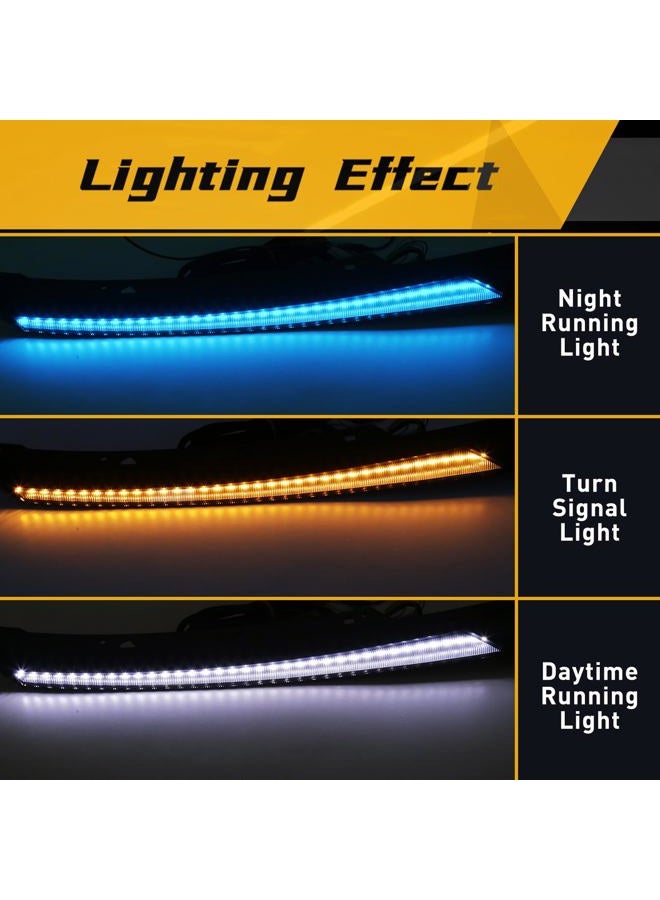 VGETTING Headlight Eyebrow Lights For Honda Civic 2016-2021 Daytime Running Lamp With Turn Signal Tri-Colors LED Eyelid Light For Civic 10th - Image 5