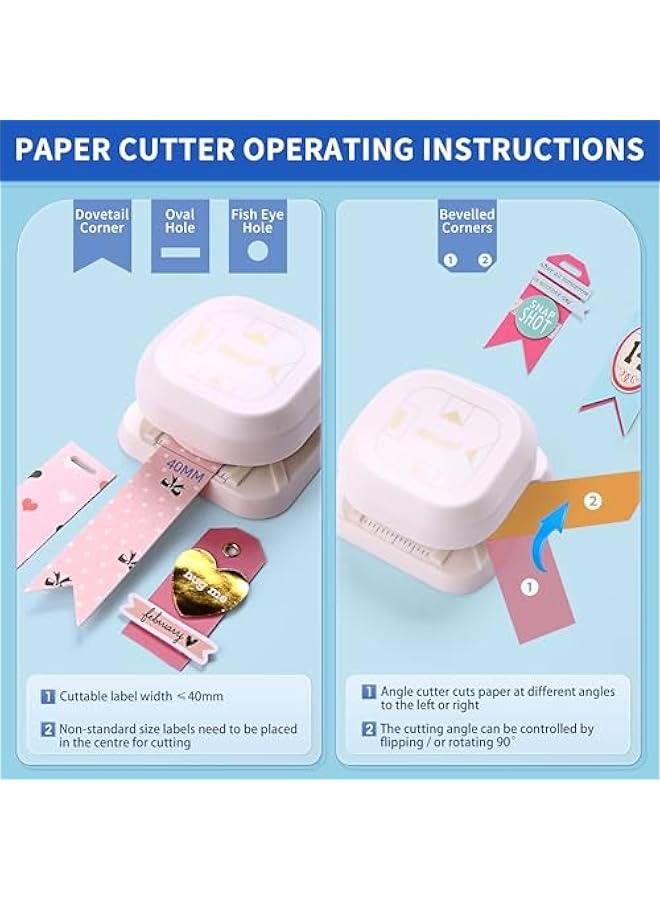 4-in-1 Paper Crafts Tag Punch, 2024 Gift Marker Punch, Crafting Paper Punches for Card Making Scrapbooking DIY Projects - Image 4