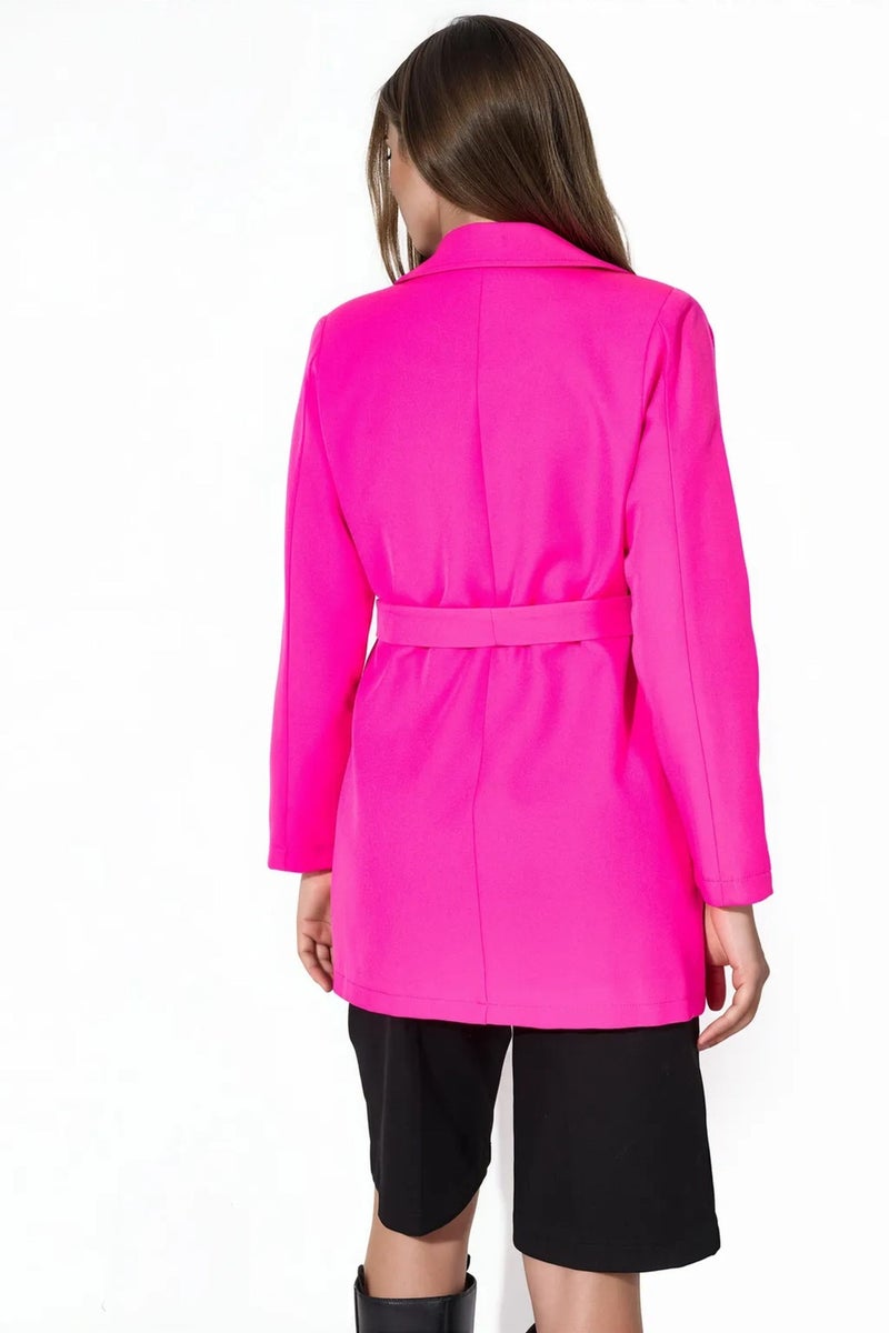 Jennyfer Short Belted Shawl-collar Blazer - Image 4