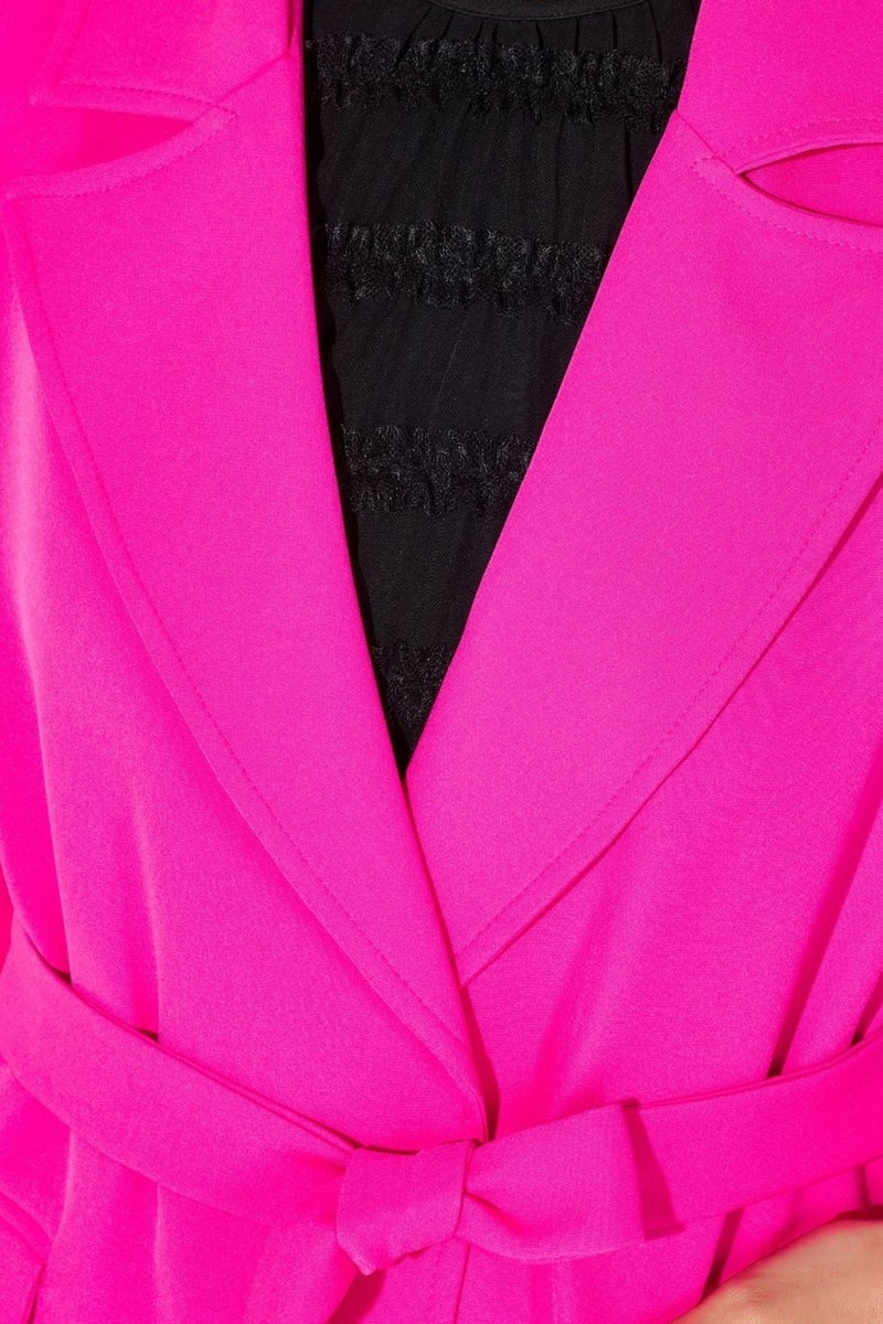 Jennyfer Short Belted Shawl-collar Blazer - Image 5