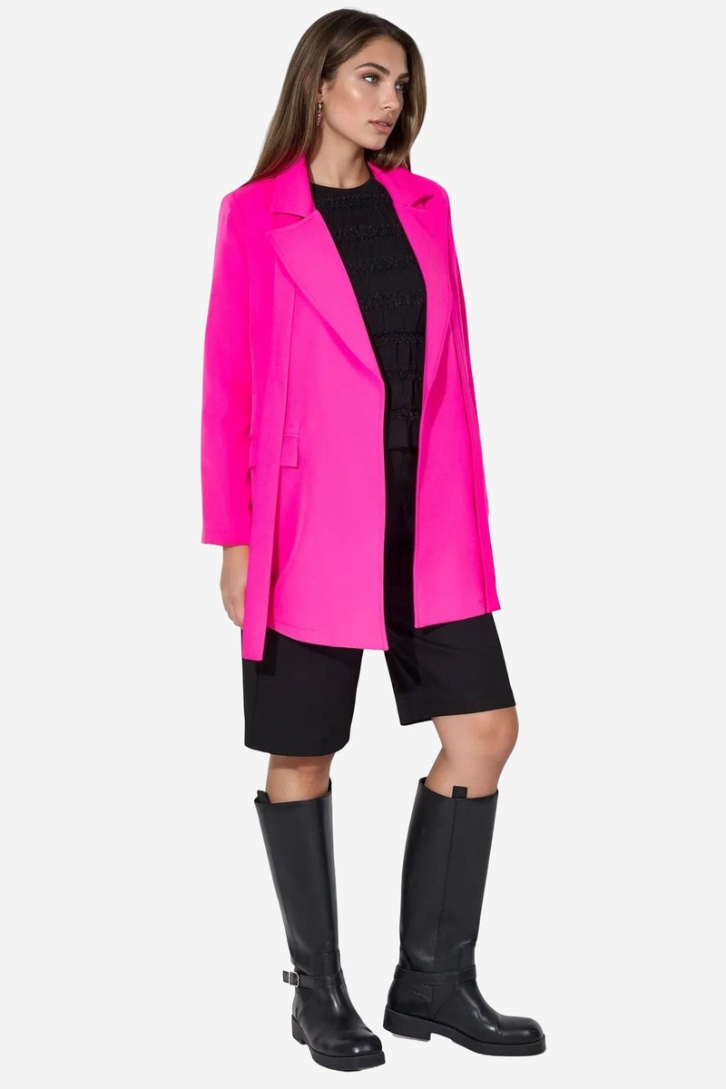 Jennyfer Short Belted Shawl-collar Blazer - Image 3