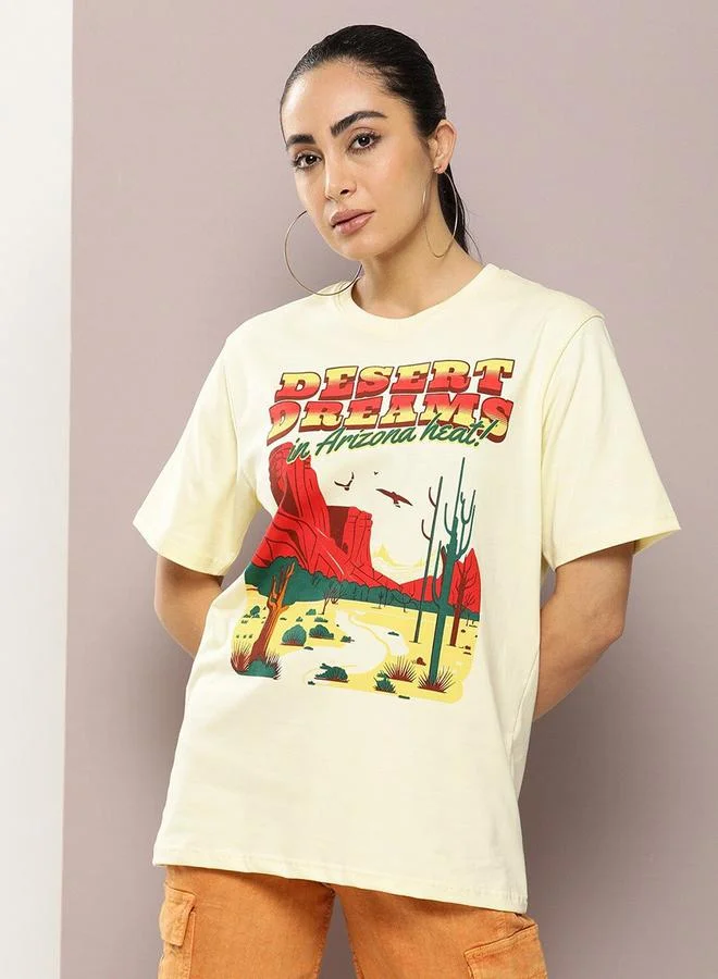 Dillinger Dillinger Oversized Desert Dreams Graphic Print T-Shirt