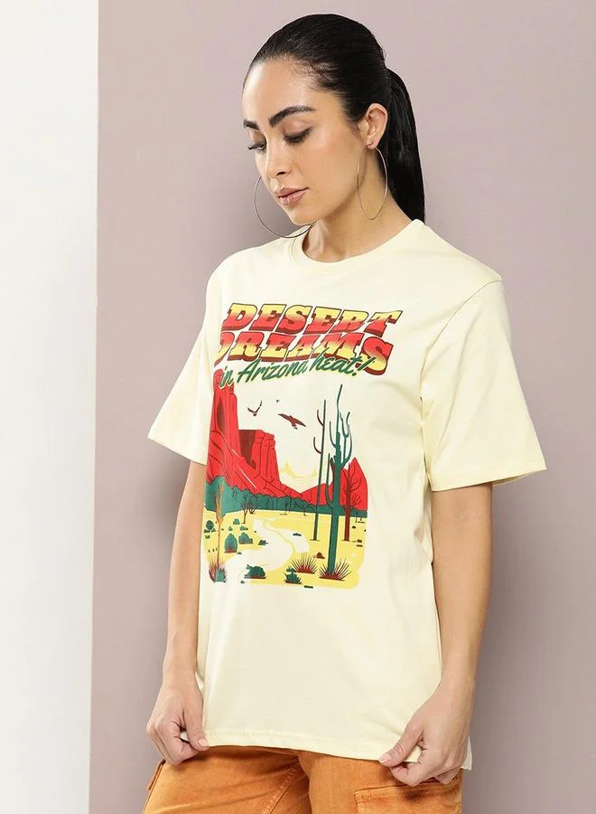 Dillinger Dillinger Oversized Desert Dreams Graphic Print T-Shirt
