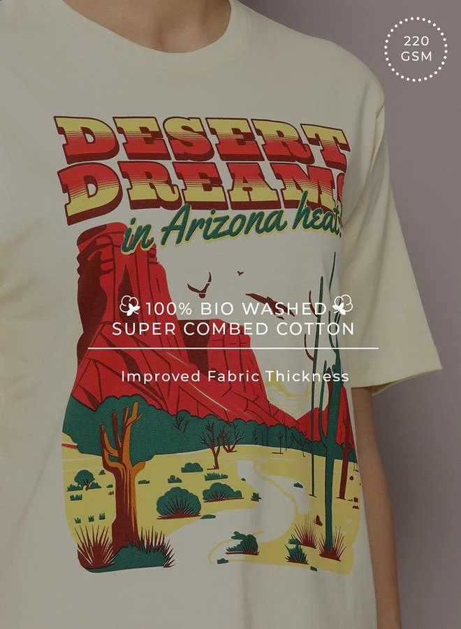 Dillinger Dillinger Oversized Desert Dreams Graphic Print T-Shirt