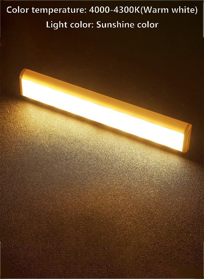 Bukela Motion Sensor Light Bar Night Light for Room, Stick-on Anywhere Wireless Battery Operated 10 LED Closet Lights Wardrobe Lighting LED Light(Warm White, 3 Pack) - Image 5