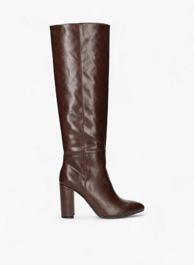 MEXX Solid High Shaft Boots with Block Heel - Image 2