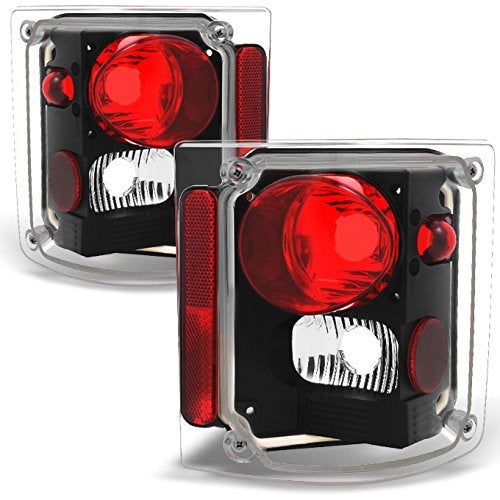 AKKON For 19781991 GMC Jimmy Chevy 1500 Blazer Left Right Full Size Left Right Black Tail Lights Assembly