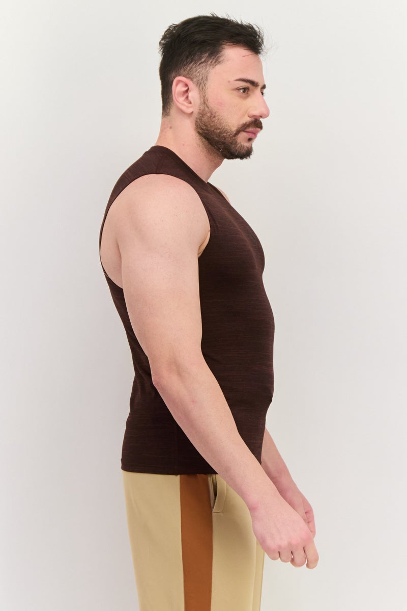 SKECHERS Men Sportswear Fit Muscle Tank Top, Brown  - Image 2
