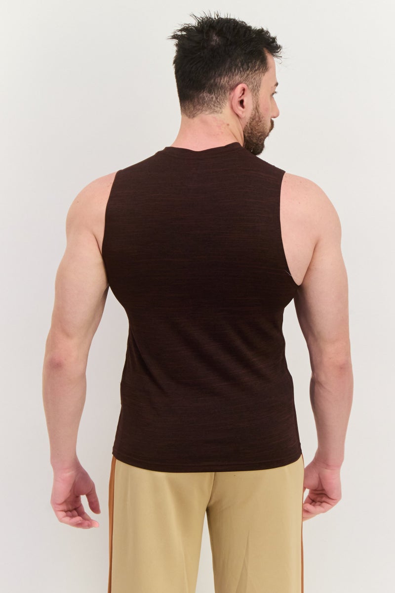 SKECHERS Men Sportswear Fit Muscle Tank Top, Brown  - Image 3