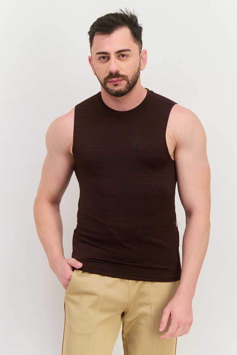 SKECHERS Men Sportswear Fit Muscle Tank Top, Brown  - Image 1