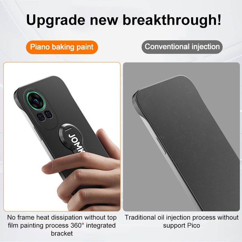 HuHa Protective Cover For Huawei nova 12 Baking Varnish 360 Rotate Holder No Frame PC Phone Case(Silver) - Image 4