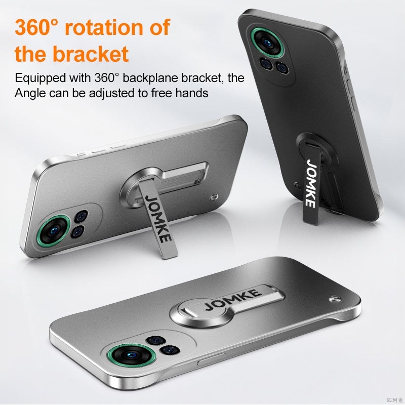 HuHa Protective Cover For Huawei nova 12 Baking Varnish 360 Rotate Holder No Frame PC Phone Case(Silver) - Image 3