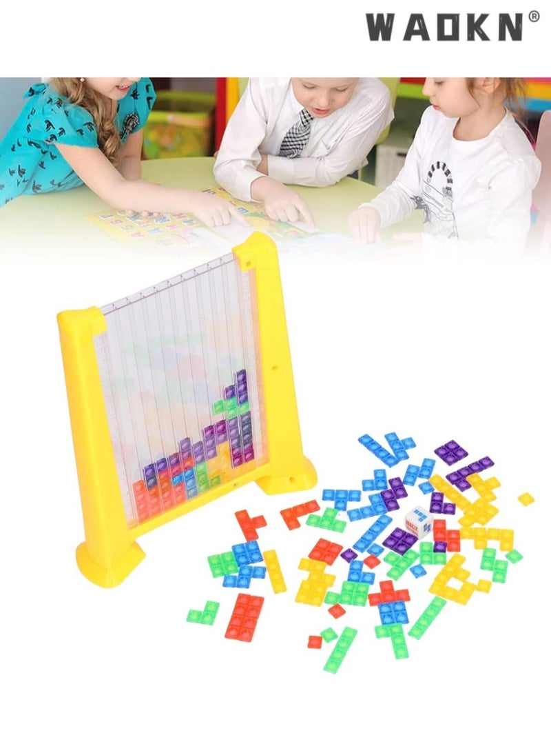 WAOKN Russian Blocks Puzzle, 3D Transparent Brain Teaser Toy Jigsaw Puzzle, Intelligence Colorful Russian Blocks Game, Montessori Toys Preschool Educational Gift for Kids 3-10 Years Old - Image 3