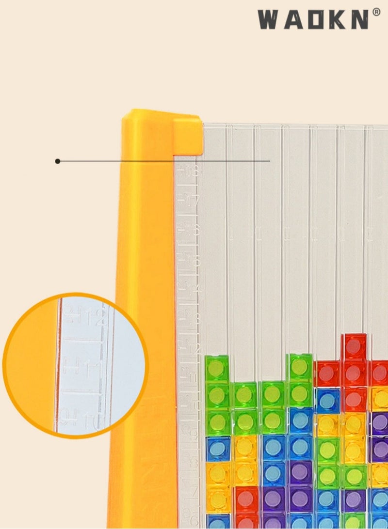 WAOKN Russian Blocks Puzzle, 3D Transparent Brain Teaser Toy Jigsaw Puzzle, Intelligence Colorful Russian Blocks Game, Montessori Toys Preschool Educational Gift for Kids 3-10 Years Old - Image 4