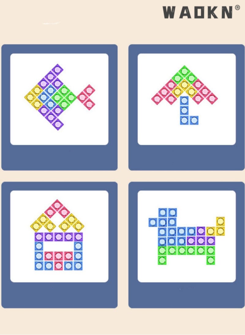 WAOKN Russian Blocks Puzzle, 3D Transparent Brain Teaser Toy Jigsaw Puzzle, Intelligence Colorful Russian Blocks Game, Montessori Toys Preschool Educational Gift for Kids 3-10 Years Old - Image 5