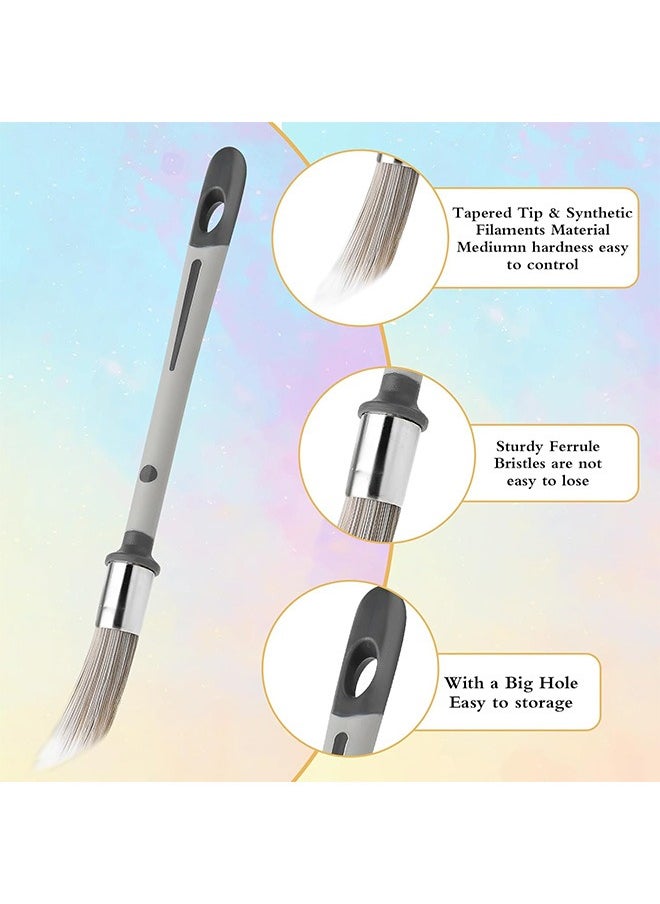 Urit 2 Pcs Small Paint Brush, Trim Brush Coloring Painting Brush, for House Wall Corners Paint Edger  - Image 3