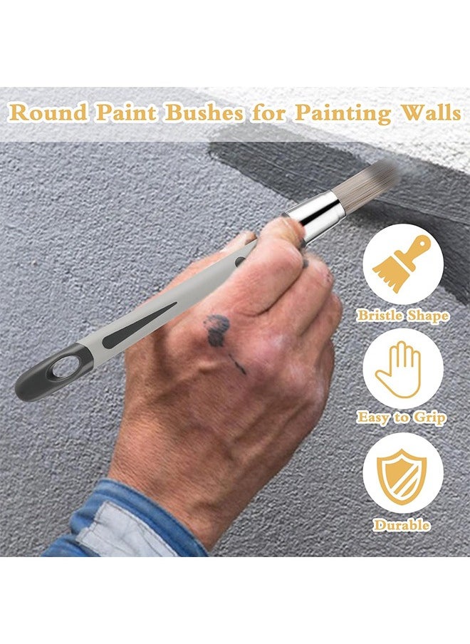 Urit 2 Pcs Small Paint Brush, Trim Brush Coloring Painting Brush, for House Wall Corners Paint Edger  - Image 4