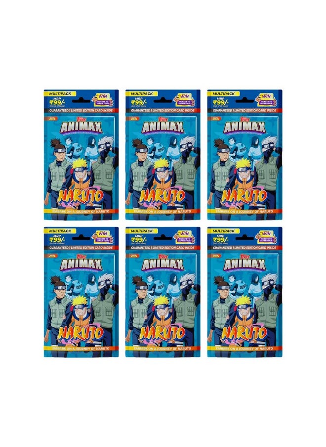 Topps Topps Animax 2024 Official Naruto Collectible Card Game(Multipack of 6)  - Image 1