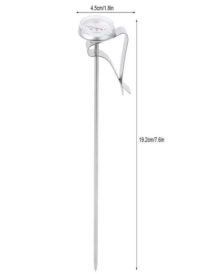 زيروديس مقياس حرارة رغوة الحليب، مقياس حرارة معلق قابل للتعديل للمشروبات، مقاوم للماء، مصنوع من الفولاذ المقاوم للصدأ، مناسب للقهوة والشاي واللحوم والحلويات والشواء، مزود بمسبار حساس لقياس درجة الحرارة. - Image 2