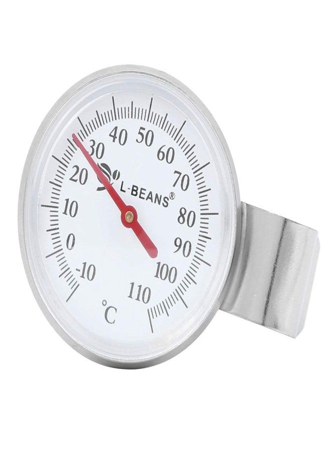 زيروديس مقياس حرارة رغوة الحليب، مقياس حرارة معلق قابل للتعديل للمشروبات، مقاوم للماء، مصنوع من الفولاذ المقاوم للصدأ، مناسب للقهوة والشاي واللحوم والحلويات والشواء، مزود بمسبار حساس لقياس درجة الحرارة. - Image 4