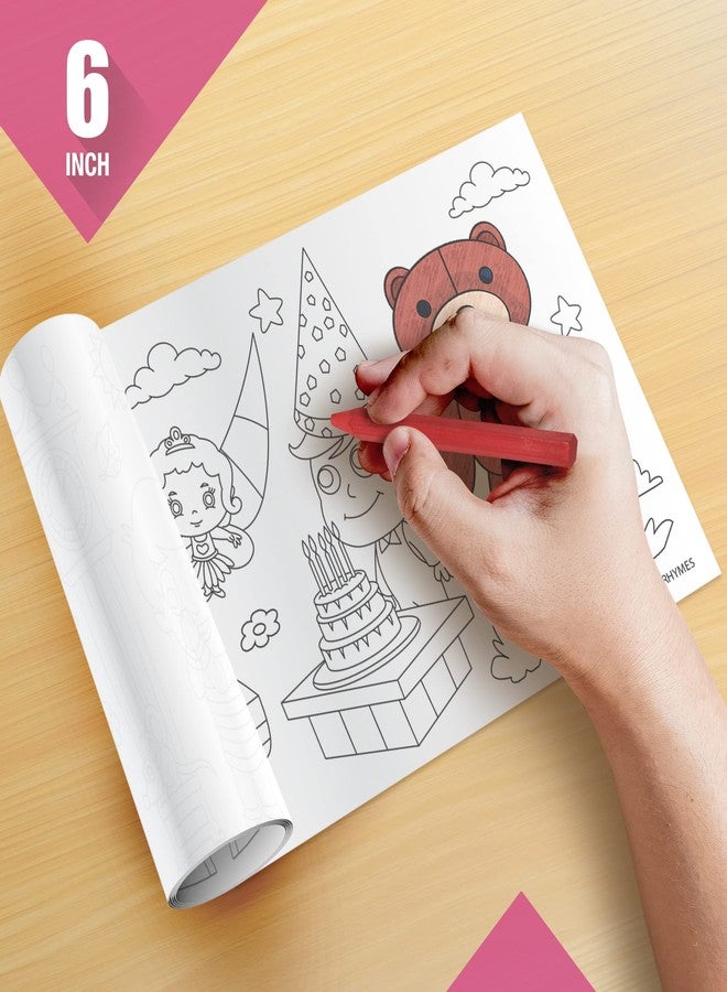 Inkmeo | Nursery Rhymes Wall Colouring Roll | AR Enabled | Interactive Educational Learning Chart | For Kids | Ages 2+ | Return Gift | Size (6 X 40 Inches) | Language Development(Pack of 6) - Image 3