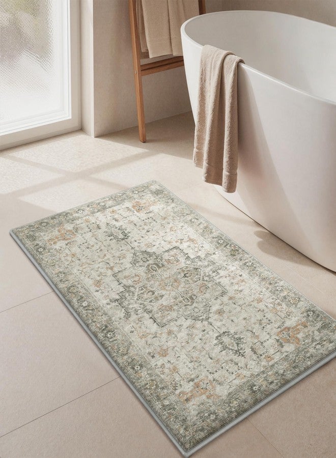sarben Thick Memory Foam Bath Mat, Extra Soft Absorbent Bathroom Rugs Non Slip Washable, Quick Dry Shower Rug, Bathroom Floor Mat for Tub, Sink, Home Decor Accessories, 24"x17",Light Taupe Brown - Image 1