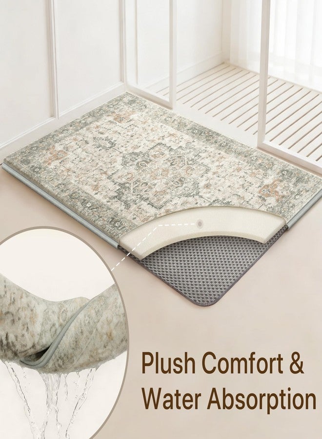 sarben Thick Memory Foam Bath Mat, Extra Soft Absorbent Bathroom Rugs Non Slip Washable, Quick Dry Shower Rug, Bathroom Floor Mat for Tub, Sink, Home Decor Accessories, 24"x17",Light Taupe Brown - Image 5