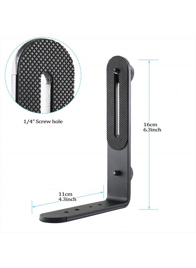 EXMAX ® Metal Aluminum Alloy L-Shape Camera Flash Bracket Flashlight Camera Holder Mount Quick Flip DSLR SLR  - Image 5
