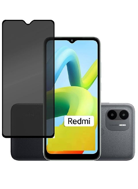 Tempered Glass Screen Protector Anti-Spy Privacy Designed For Xiaomi Redmi A1 Plus Full Screen Coverage And Bubble Free
